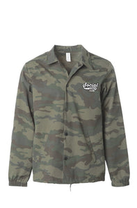 Signature Logo Water Resistant Windbreaker Camo