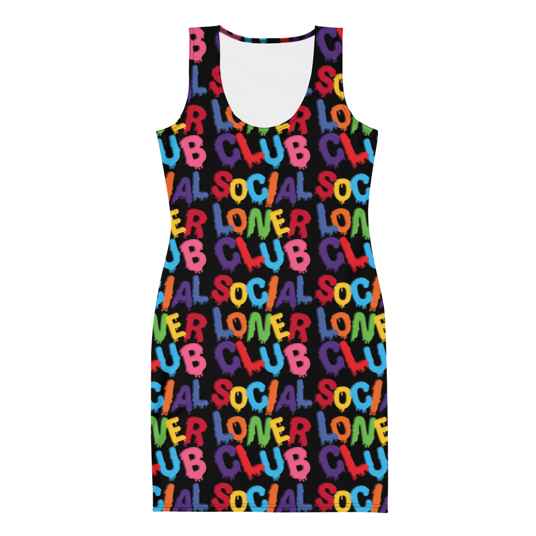 SLC RAINBOW DRIP CURVACEOUS FIT Cut & Sew Dress