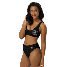 SLC Rainbow Drip Black high-waisted bikini