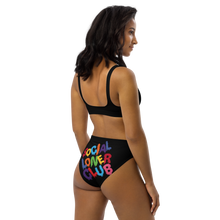 SLC Rainbow Drip Black high-waisted bikini