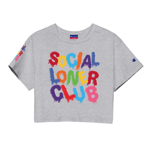 SLC RAINBOW DRIP Champion crop top