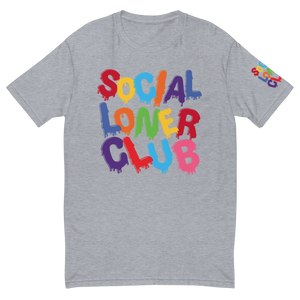 SLC RAINBOW DRIP Fitted T-shirt