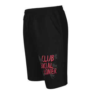 CLUB SOCIAL RED SPLATT fleece shorts