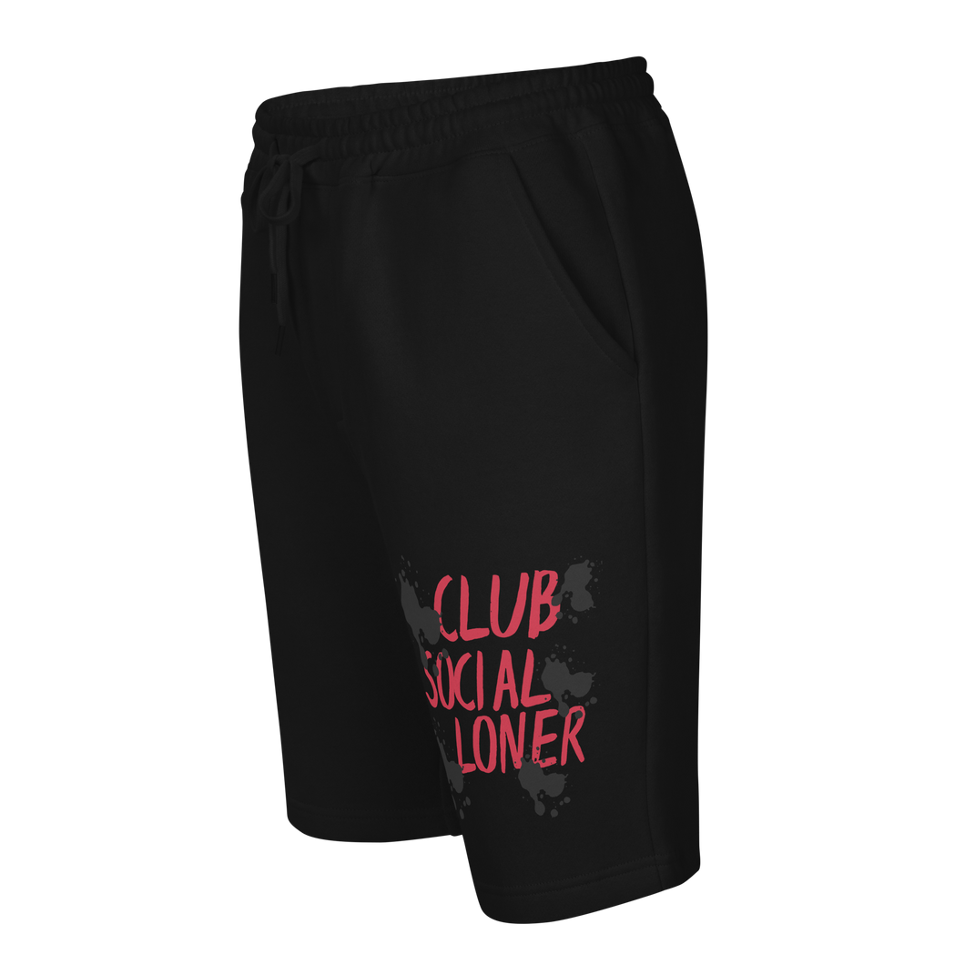 CLUB SOCIAL RED SPLATT fleece shorts