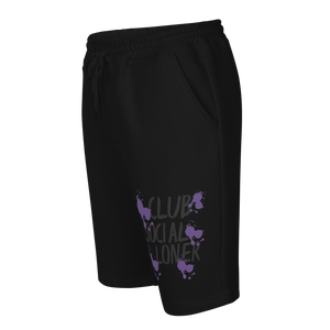 CLUB SOCIAL PURPLE SPLATT fleece shorts