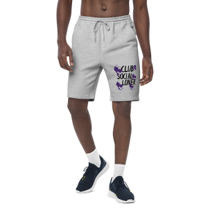 CLUB SOCIAL PURPLE SPLATT fleece shorts