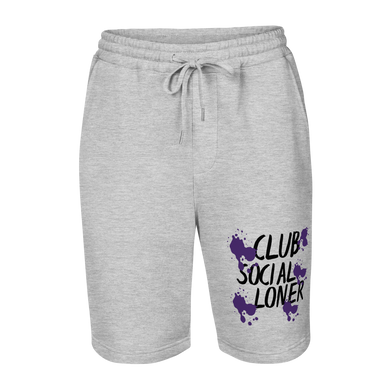 CLUB SOCIAL PURPLE SPLATT fleece shorts