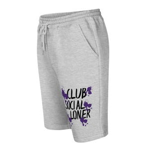 CLUB SOCIAL PURPLE SPLATT fleece shorts