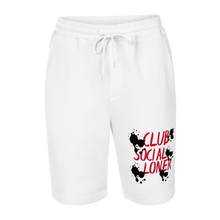 CLUB SOCIAL RED SPLATT fleece shorts