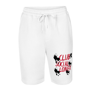 CLUB SOCIAL RED SPLATT fleece shorts