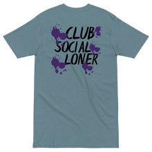 CLUB SOCIAL PURPLE SPLATT UNISEX tee