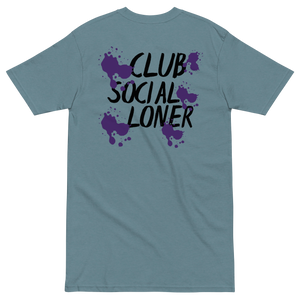 CLUB SOCIAL PURPLE SPLATT UNISEX tee