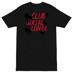 CLUB SOCIAL RED SPLATT UNISEX tee