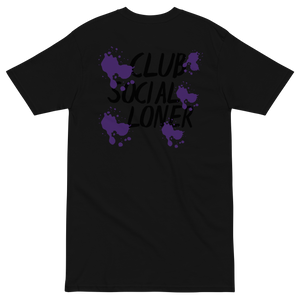 CLUB SOCIAL PURPLE SPLATT UNISEX tee