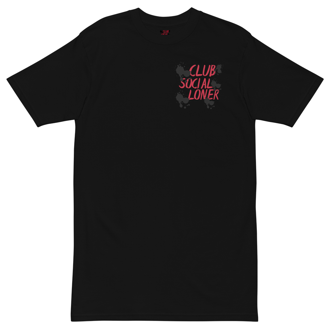 CLUB SOCIAL RED SPLATT UNISEX tee