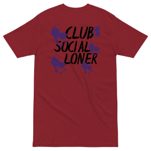 CLUB SOCIAL PURPLE SPLATT UNISEX tee