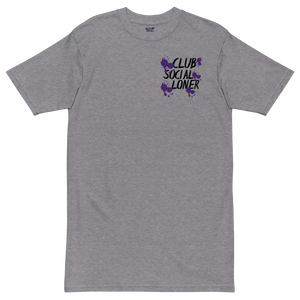 CLUB SOCIAL PURPLE SPLATT UNISEX tee