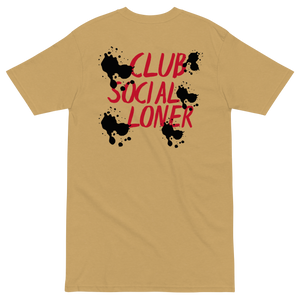 CLUB SOCIAL RED SPLATT UNISEX tee