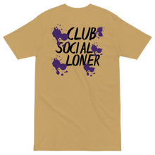 CLUB SOCIAL PURPLE SPLATT UNISEX tee