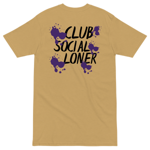 CLUB SOCIAL PURPLE SPLATT UNISEX tee