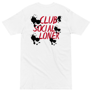 CLUB SOCIAL RED SPLATT UNISEX tee