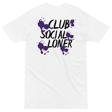 CLUB SOCIAL PURPLE SPLATT UNISEX tee