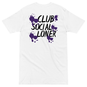 CLUB SOCIAL PURPLE SPLATT UNISEX tee