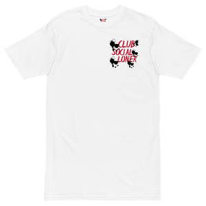 CLUB SOCIAL RED SPLATT UNISEX tee