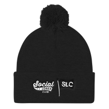 Signature Logo Embroidered Pom Pom Knit Cap in Multiple colors