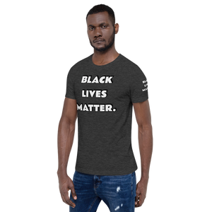 BLM (white font) Short-Sleeve Unisex T-Shirt