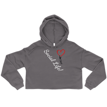 No Love Lost "Social Life" white script Crop Hoodie