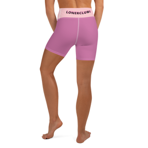 Social Life Pink All-Over Yoga Shorts