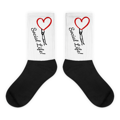 No Love Lost Social Life Socks in White