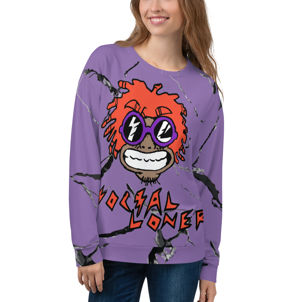 Mumble Rap Purple Marble Unisex Sweatshirt