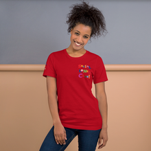 Rainbow SLC Left Chest & Back Logo in Red Short-Sleeve Unisex T-Shirt