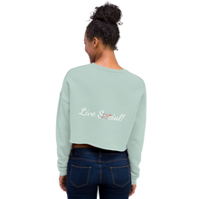 No Love Lost "Social Life" white script Crop Sweatshirt