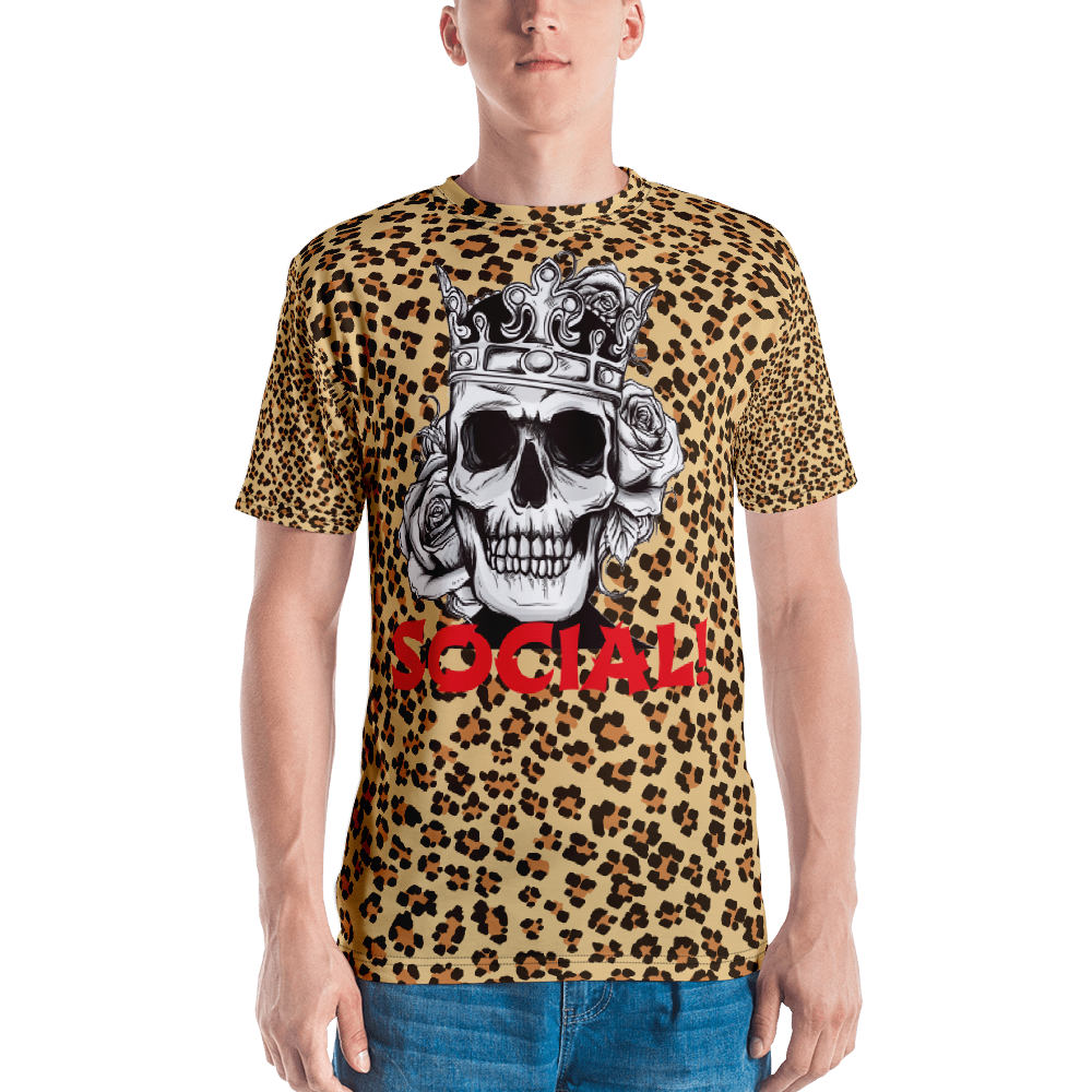 Crown Holder Leopard All - Over Men's T-shirt