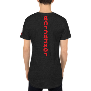 Upside Down Crown Holder Long Body Fly Tee w/ Red Script