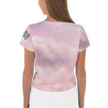 "No Love Lost" Clouds All-Over Print Crop Tee