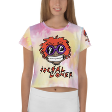 Mumble Rap Tie Dye All-Over Print Crop Tee