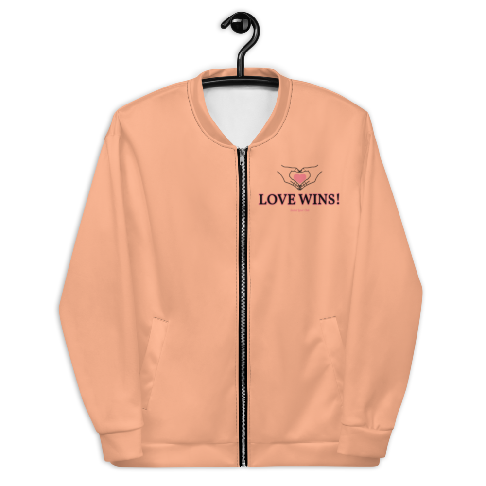 LOVE WINS! Creamsicle Unisex Bomber Jacket