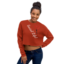 No Love Lost "Social Life" white script Crop Sweatshirt