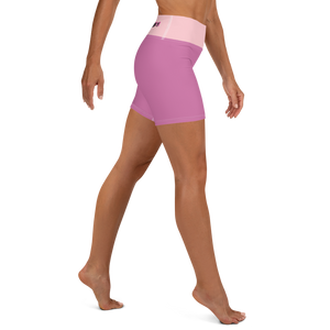 Social Life Pink All-Over Yoga Shorts