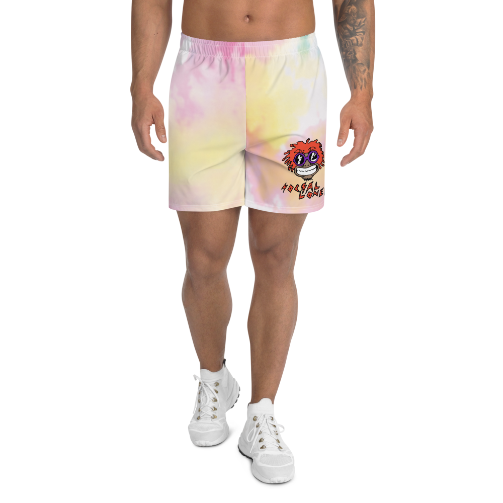 Mumble Rap Tie Dye All-Over Men's Athletic Long Shorts