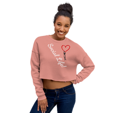 No Love Lost "Social Life" white script Crop Sweatshirt