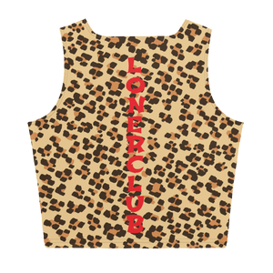 Leopard Crown Holder All-Over Women's Tank Crop Top