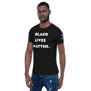 BLM (white font) Short-Sleeve Unisex T-Shirt