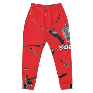 King of the Jungle Red Marble Unisex Joggers