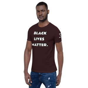 BLM (white font) Short-Sleeve Unisex T-Shirt