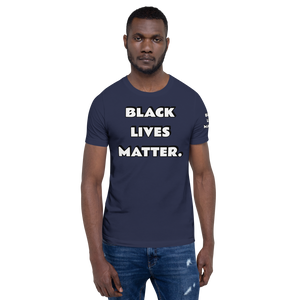 BLM (white font) Short-Sleeve Unisex T-Shirt